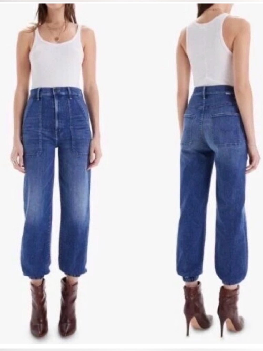 Mother The Wrapper Patch Springy Wish On A Star Ankle Jeans Size 25